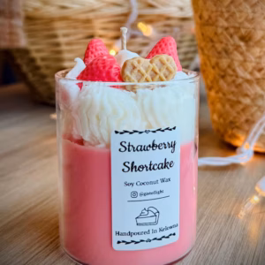 Strawberry Shortcake Dessert Candle