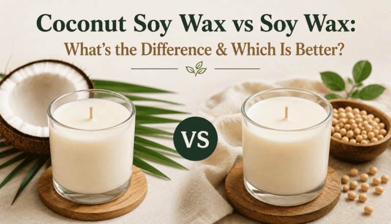 Comparison of coconut soy wax and soy wax for candles and skincare.